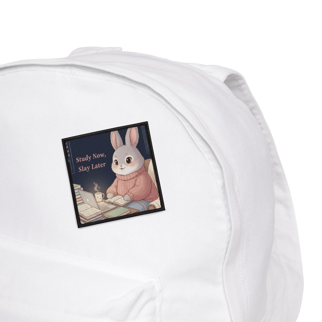 Rabbit Iron-On Patch – Study Now, Slay Later