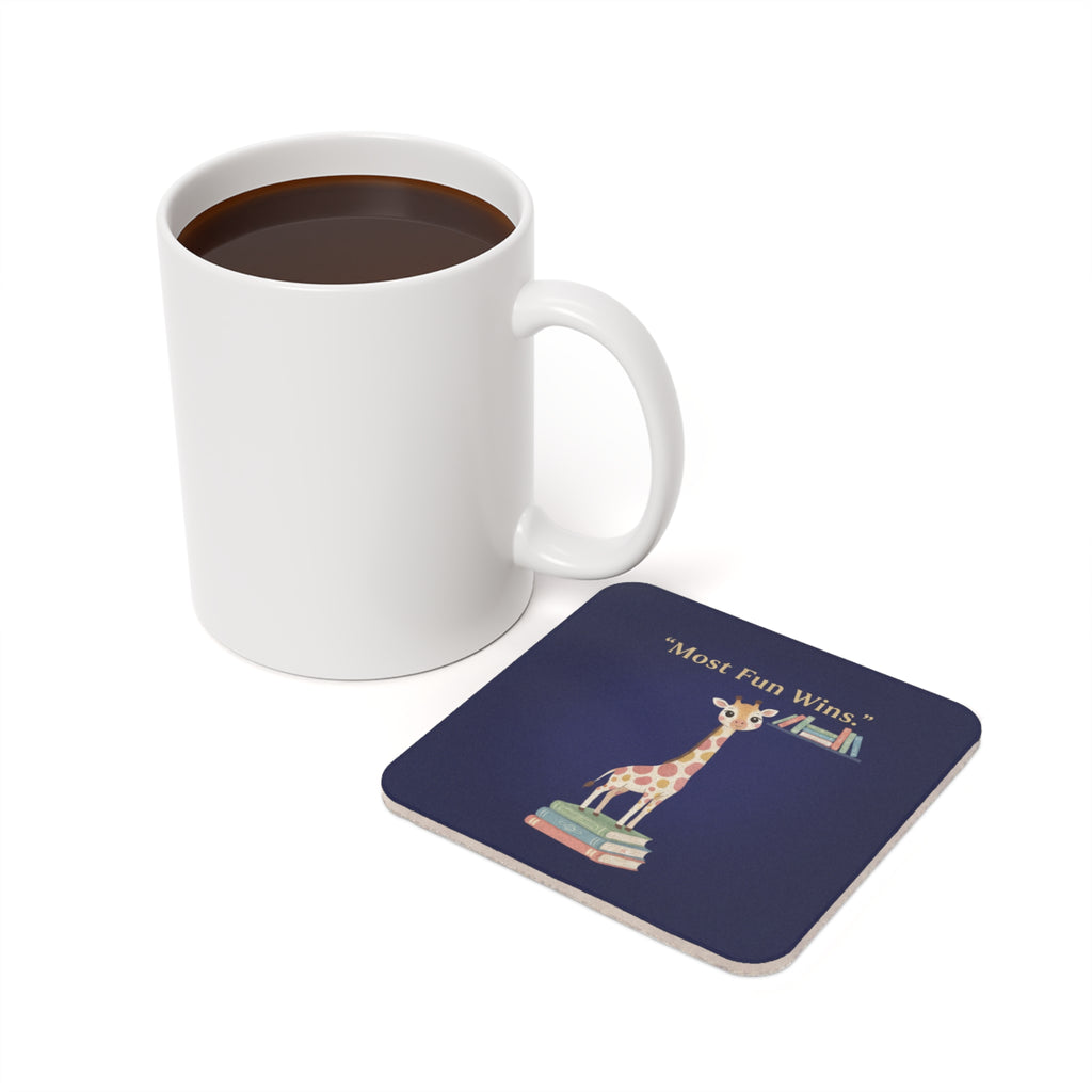 Giraffe Cork Coaster – Most Fun Wins