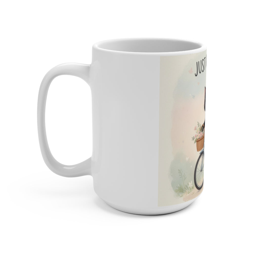 JUST KEEP GOING Cat Mug 15oz
