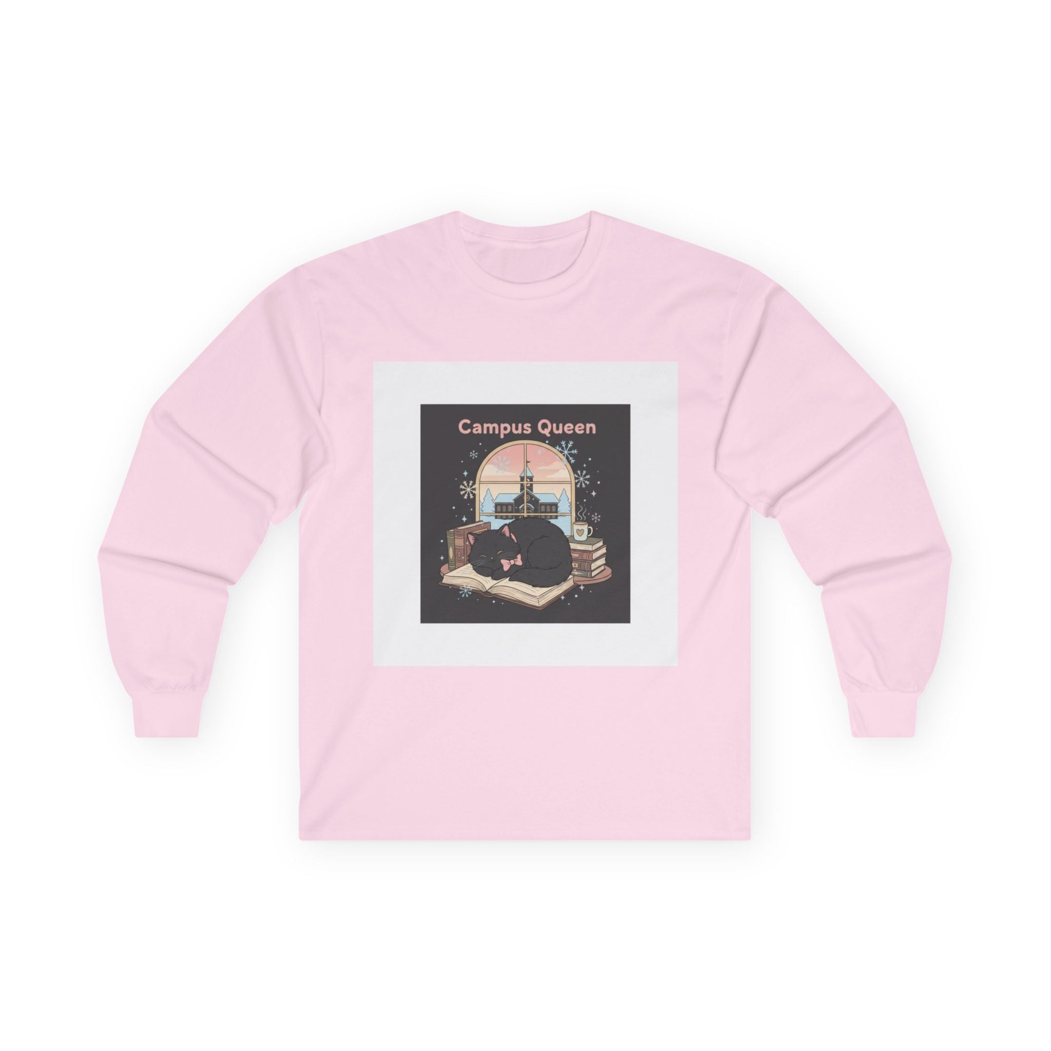 Black Cat Long Sleeve Tee – Campus Queen