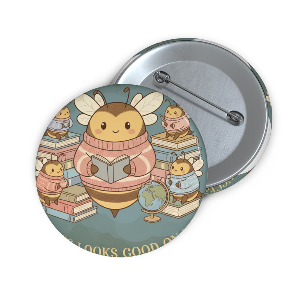 Honeybees Pin Button – Success Looks Good on You