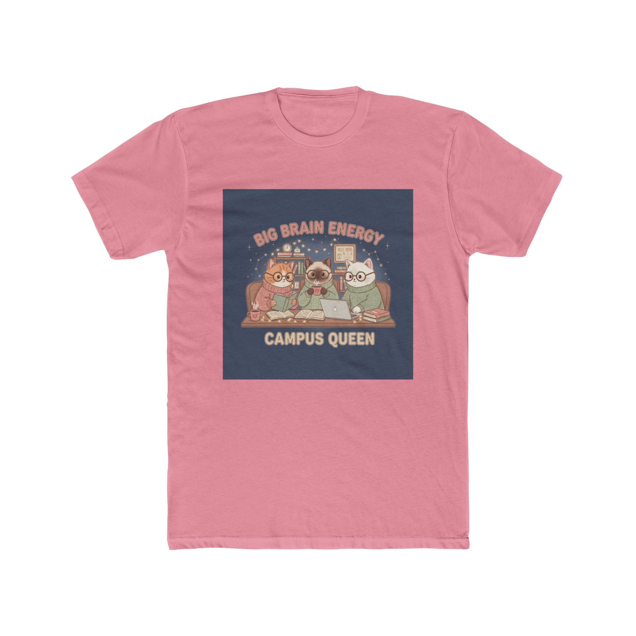 Cat Unisex Tee – Big Brain Energy Campus Queen