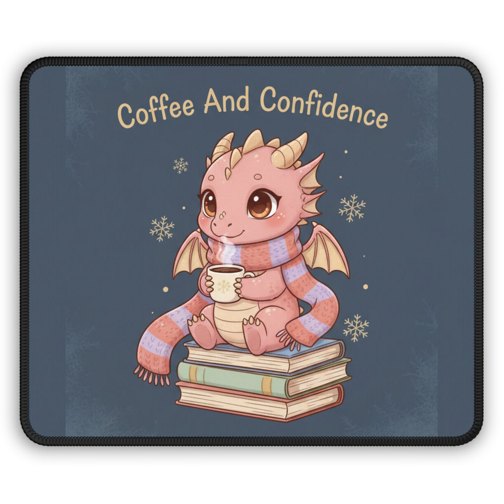 Dragon Mouse Pad – Coffee and Confidence