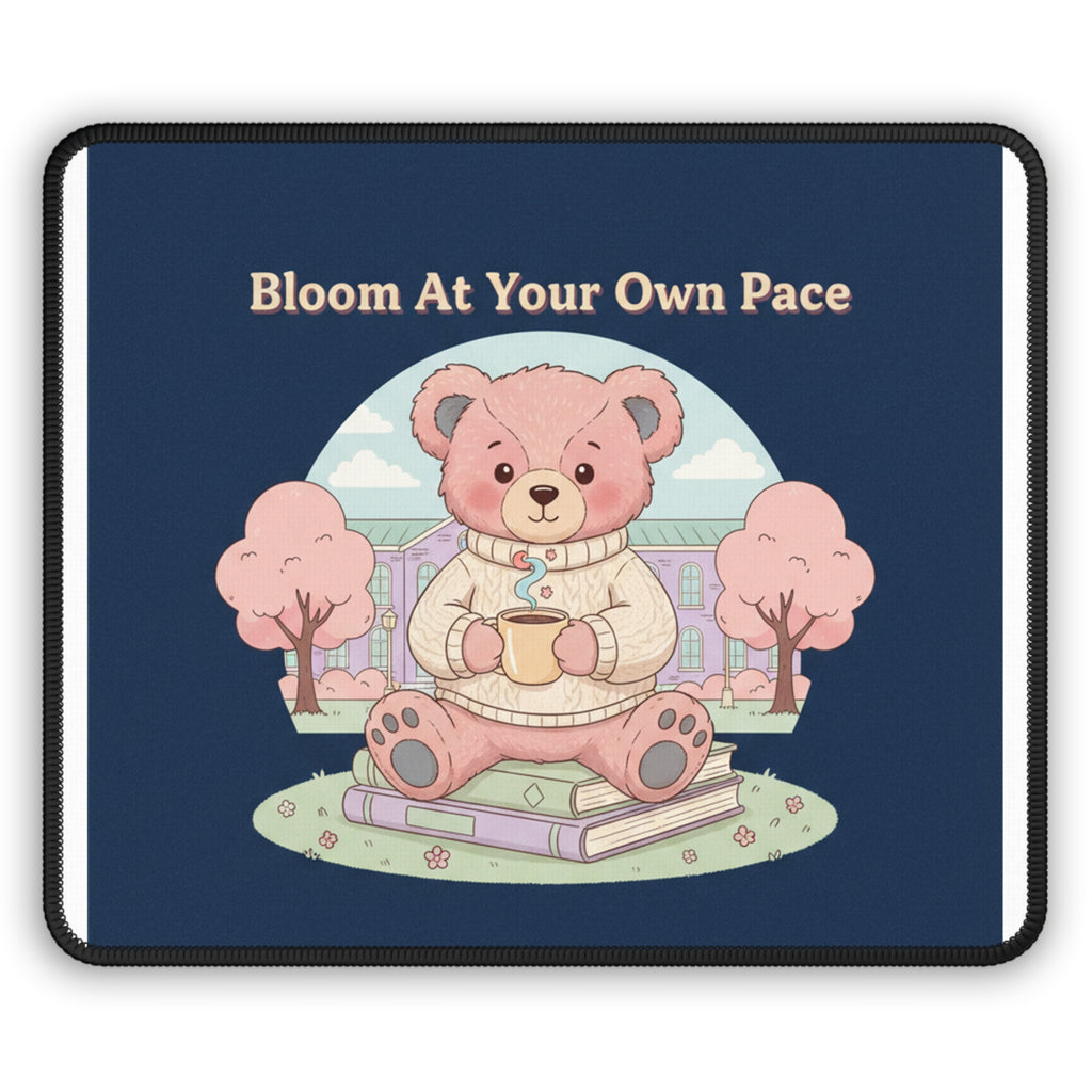 Bear Mouse Pad – Bloom at Your Own Pace