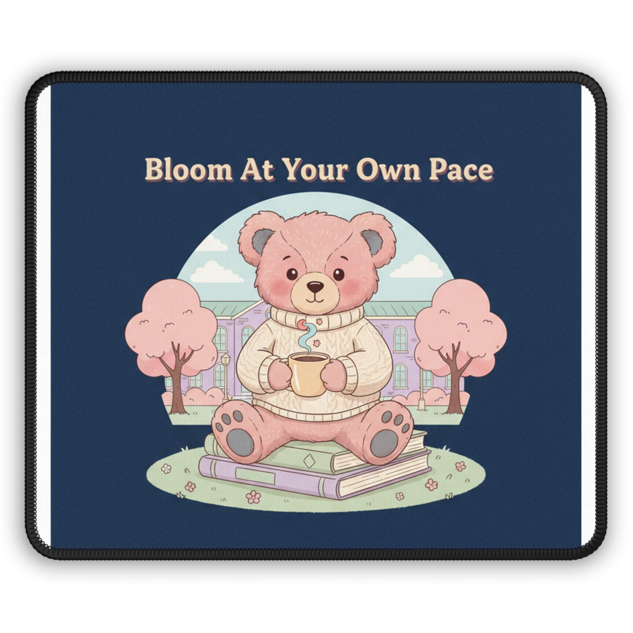 Bear Mouse Pad – Bloom at Your Own Pace