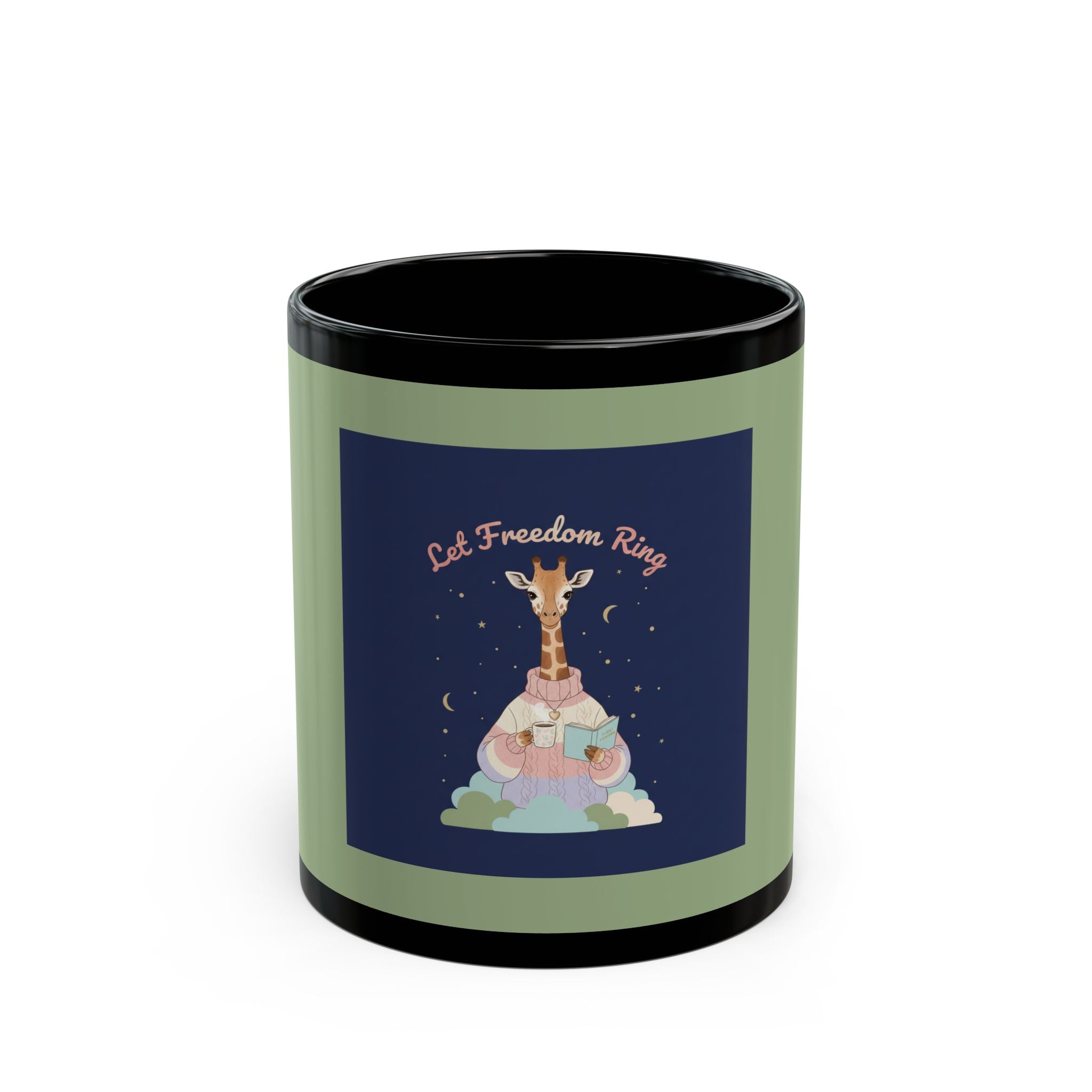 Giraffe Black Mug 11oz – Let Freedom Ring