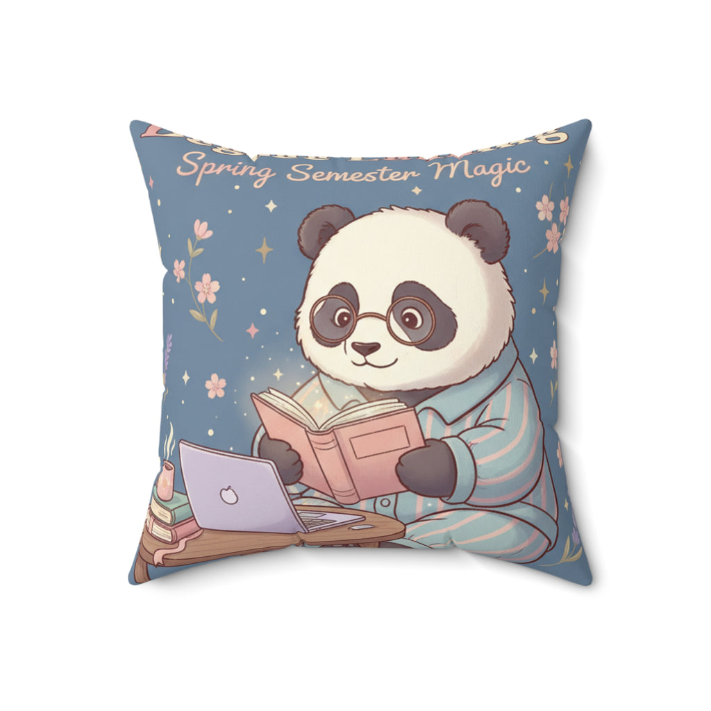Panda Square Pillow – Degree Loading Spring Semester Magic