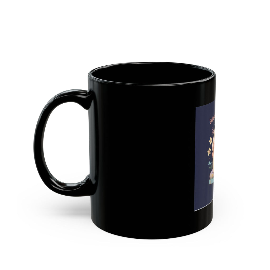 Bunny Black Mug 11oz – Educated and Cute