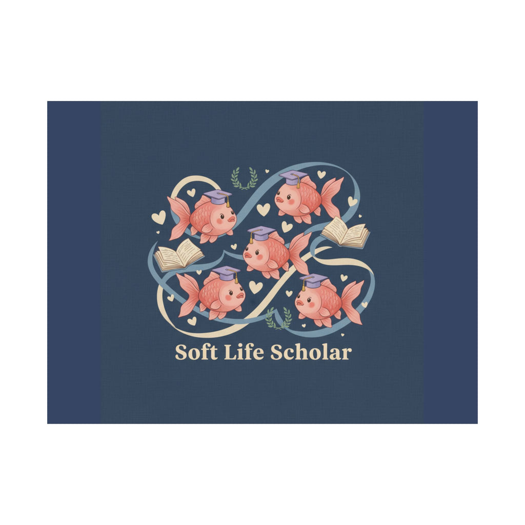 Soft Life Scholar Goldfish Poster