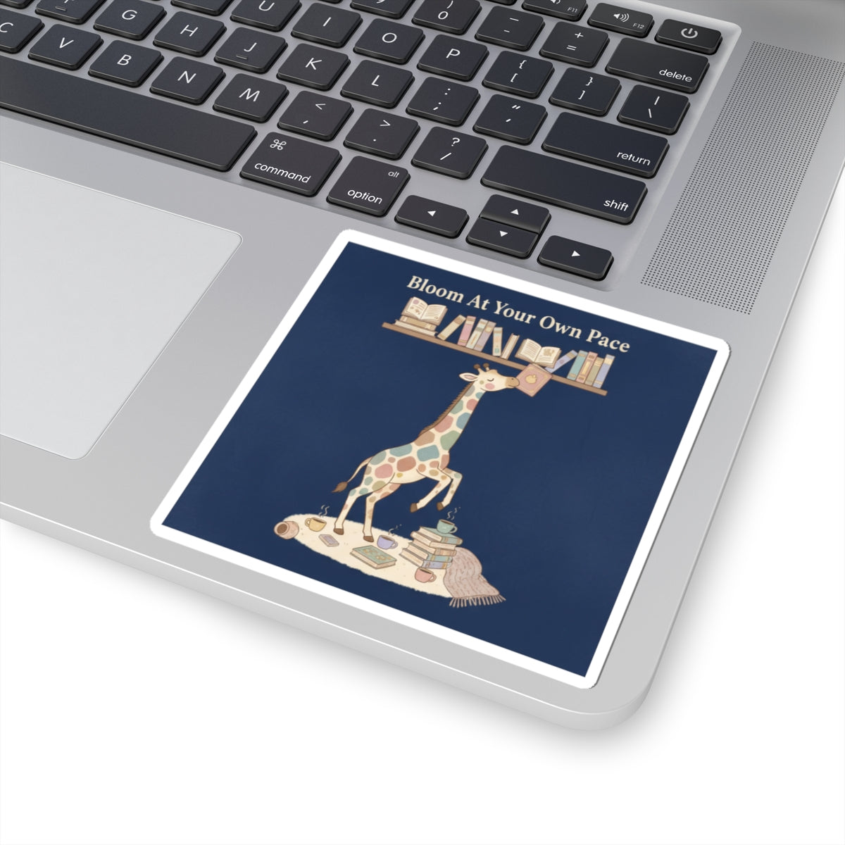 Giraffe Kiss-Cut Sticker – Bloom at Your Own Pace