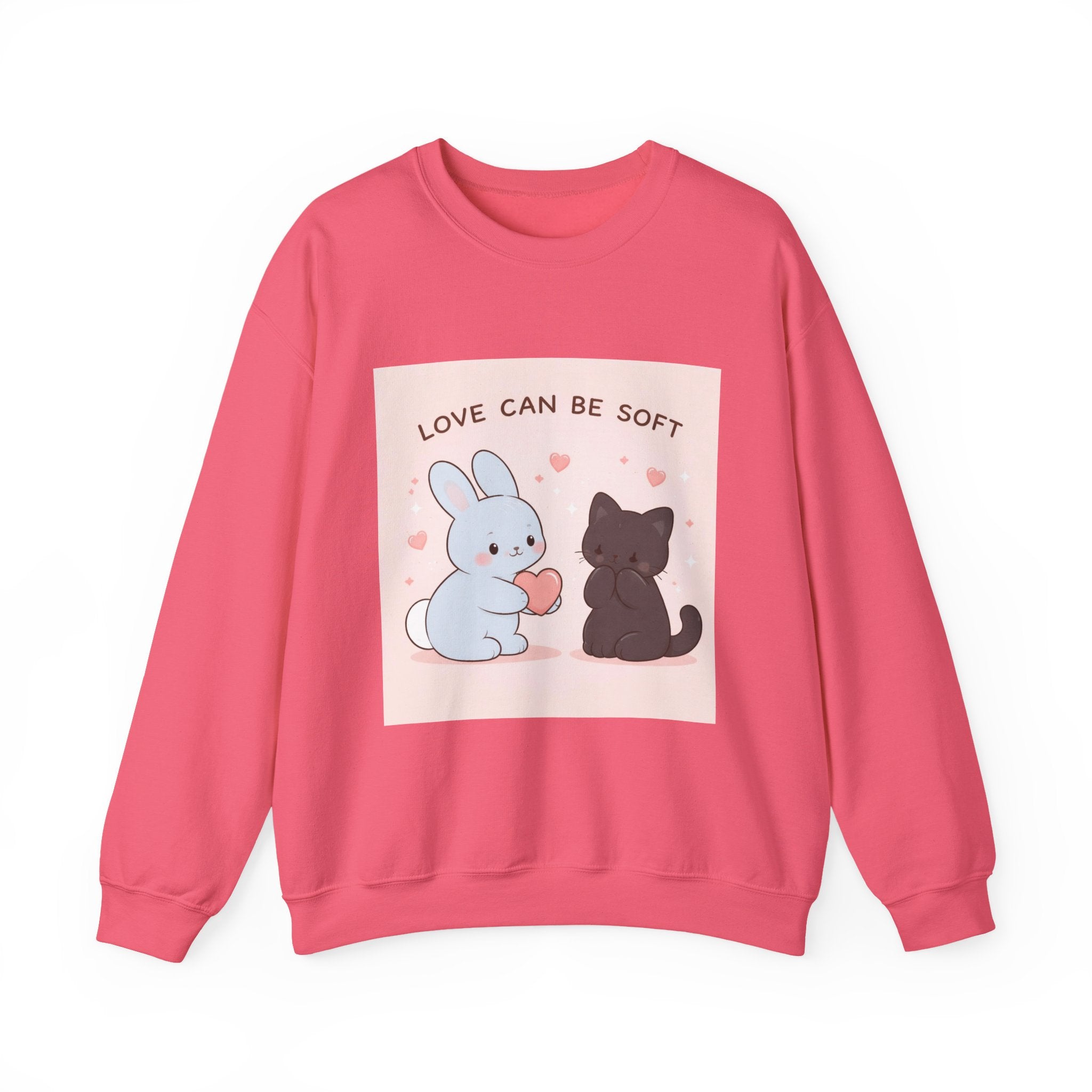 "LOVE CAN BE SOFT" Black Cat Crewneck | College Girl Gift | Fashion | KayKay Classics