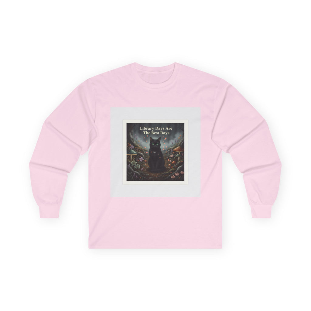 Cat Long Sleeve Tee – Library Days Are the Best Days
