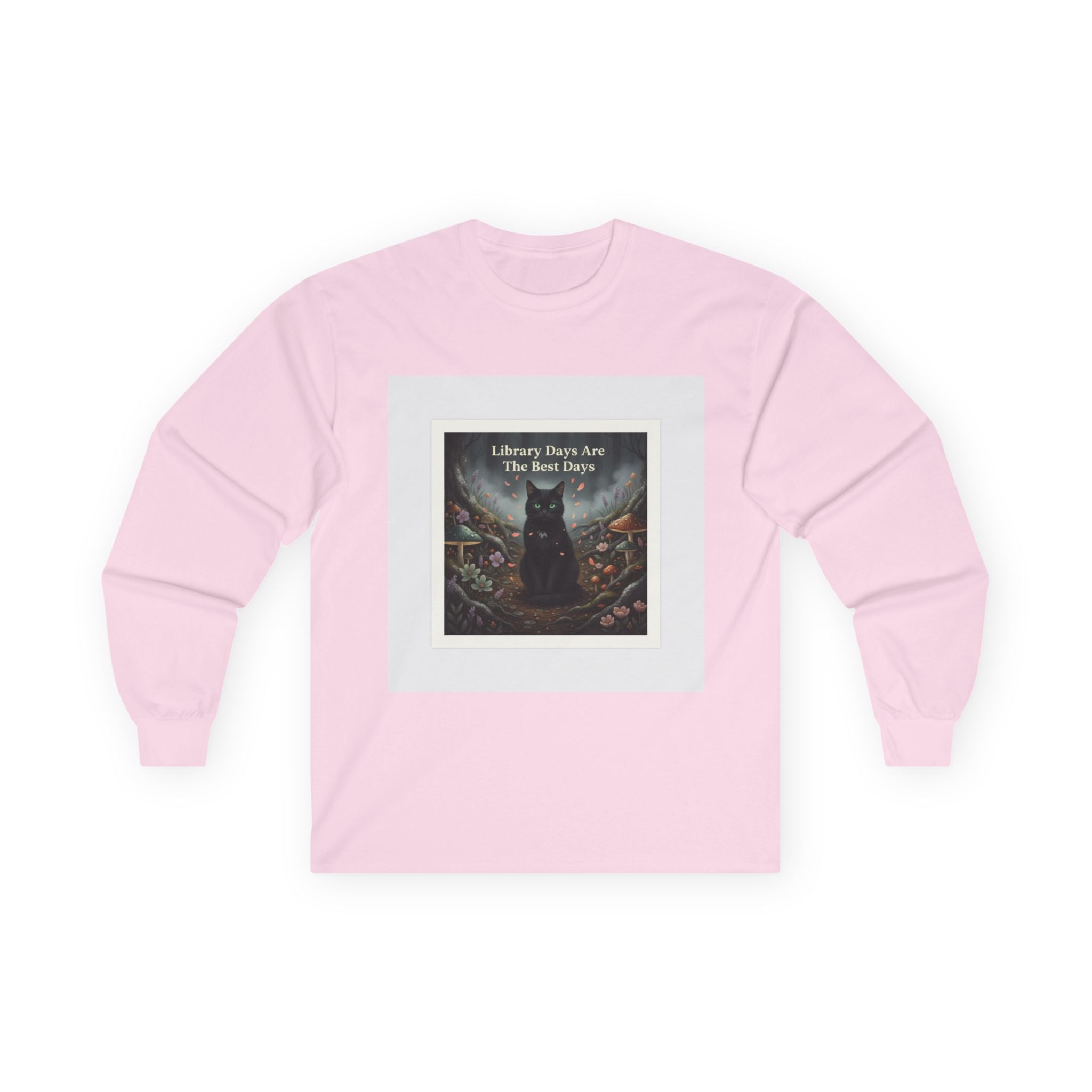 Cat Long Sleeve Tee – Library Days Are the Best Days