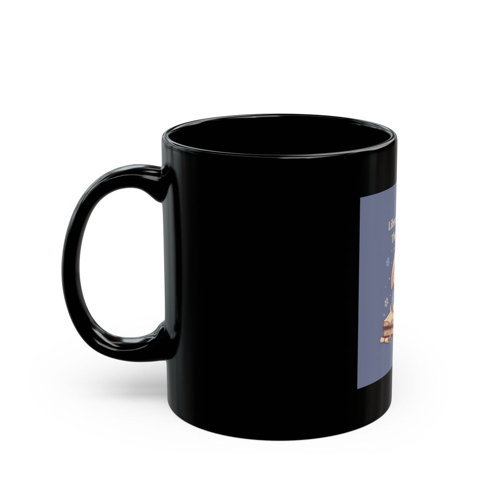 Bunny Black Mug 11oz – Library Days Are the Best Days