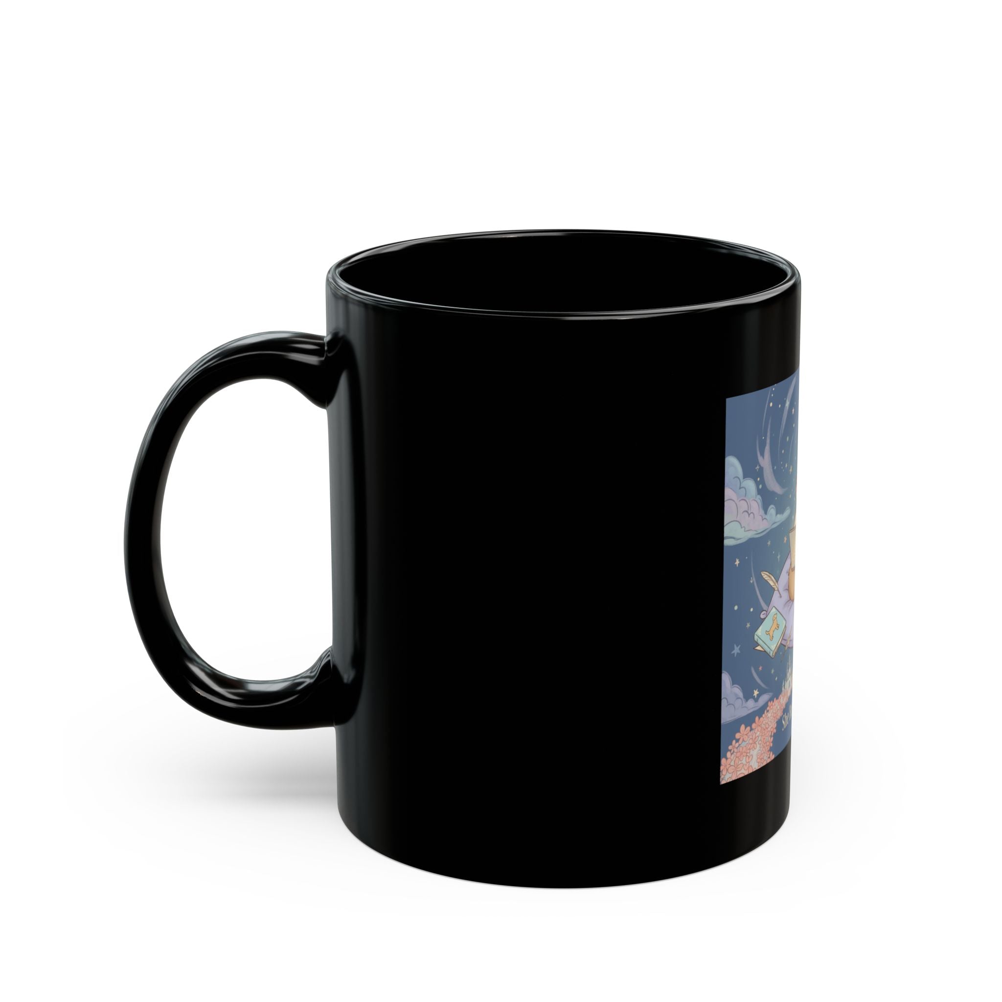 She Believed She Could Hamster Black Mug 11oz