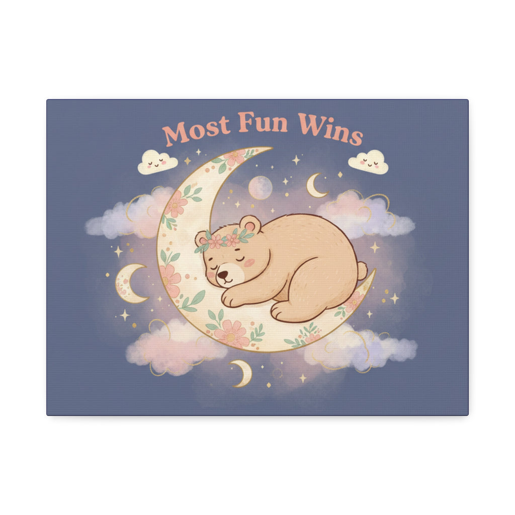 Bear Canvas Print – Most Fun Wins