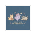 Cats With Glasses Die-Cut Sticker – Library Days Are the Best Days