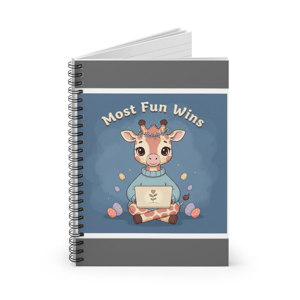 Giraffe Spiral Notebook – Most Fun Wins