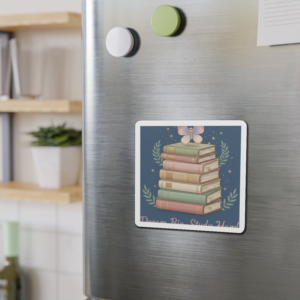 Butterfly Die-Cut Magnet – Dream Big Study Hard