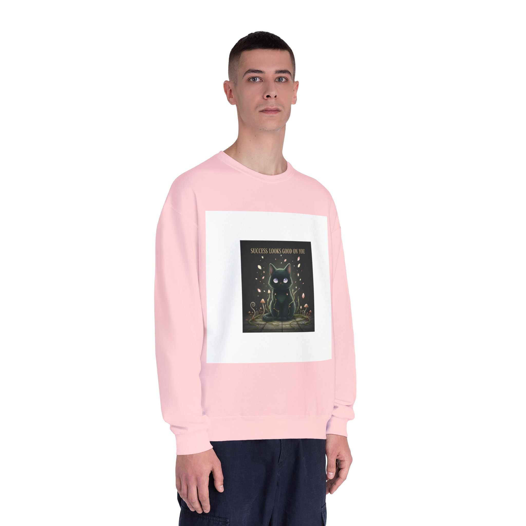 Black Cat Crewneck Sweatshirt – Success Looks Good on You