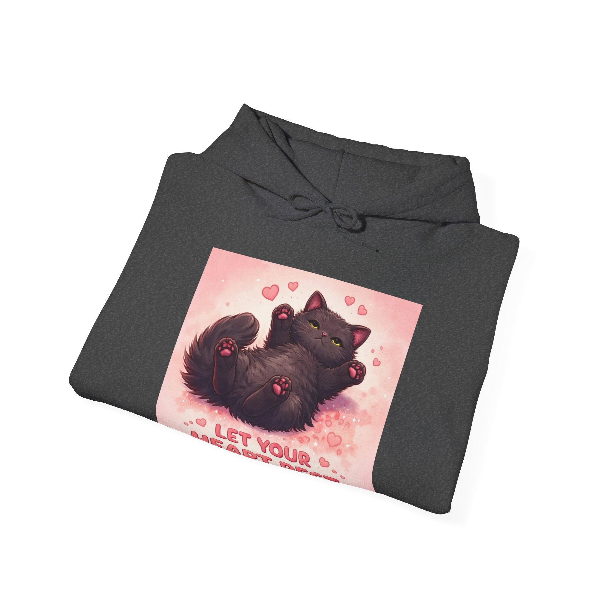 LET YOUR HEART REST Cat Hoodie