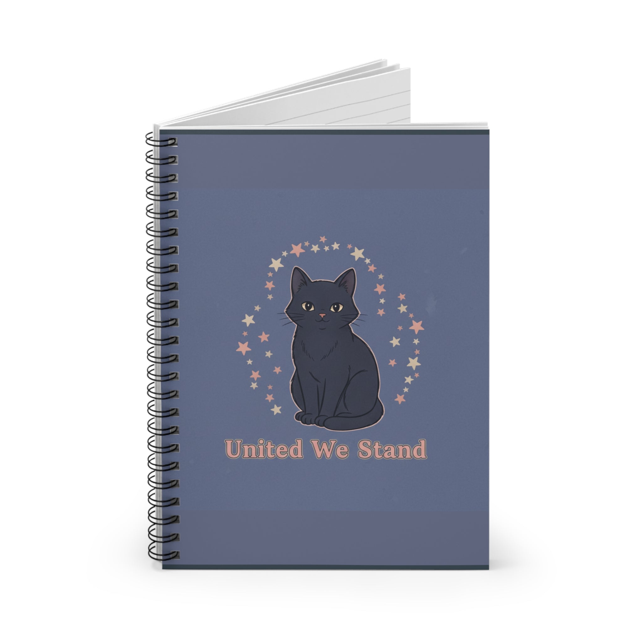 Black Cat Spiral Notebook – United We Stand
