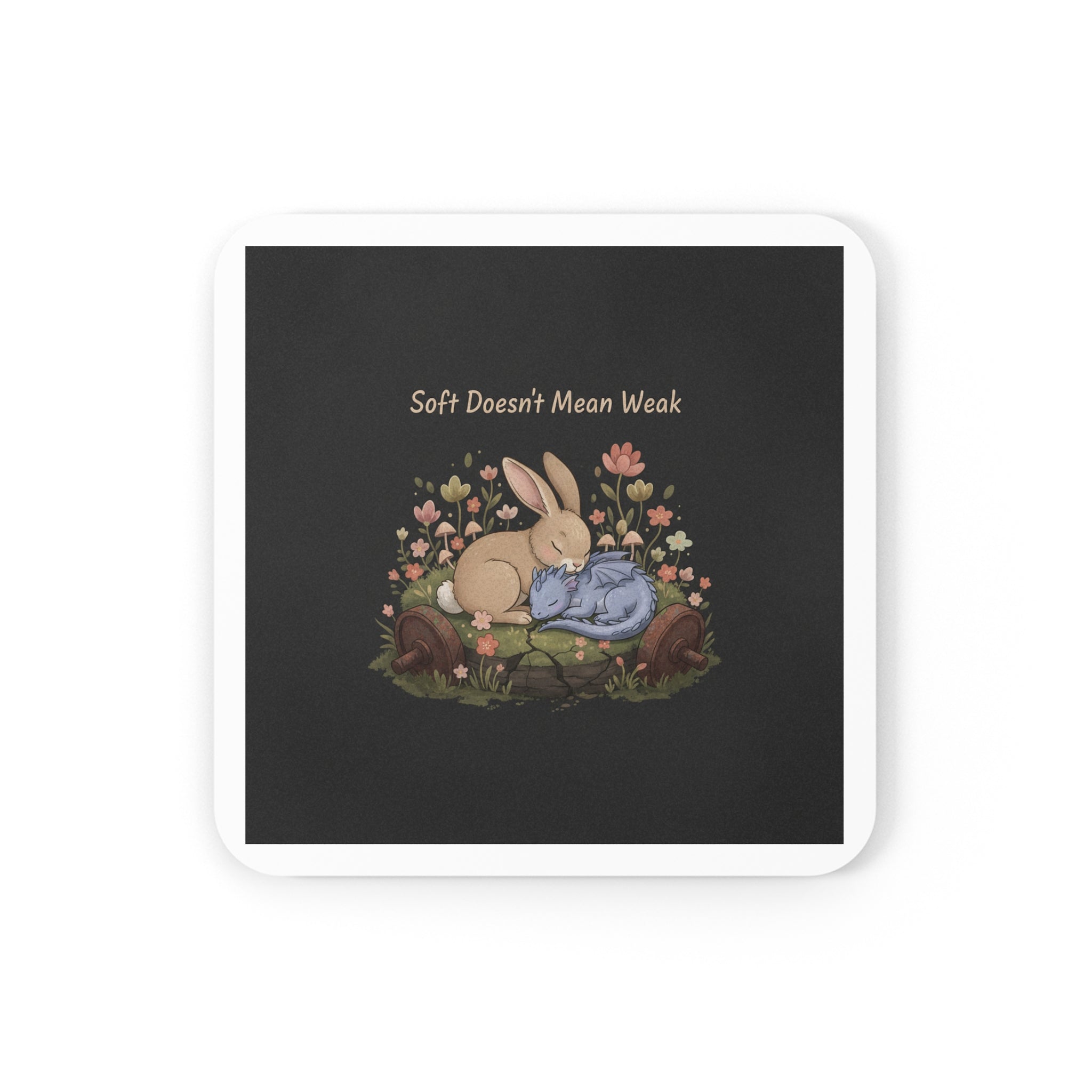 Dragon Cork Coaster – Soft Doesnt Mean Weak