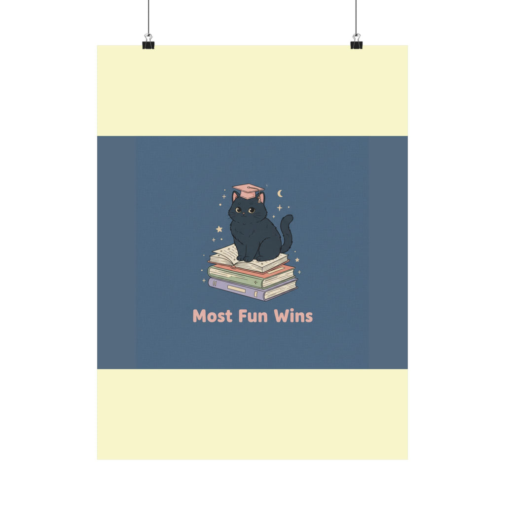 Black Cat Poster – Most Fun Wins