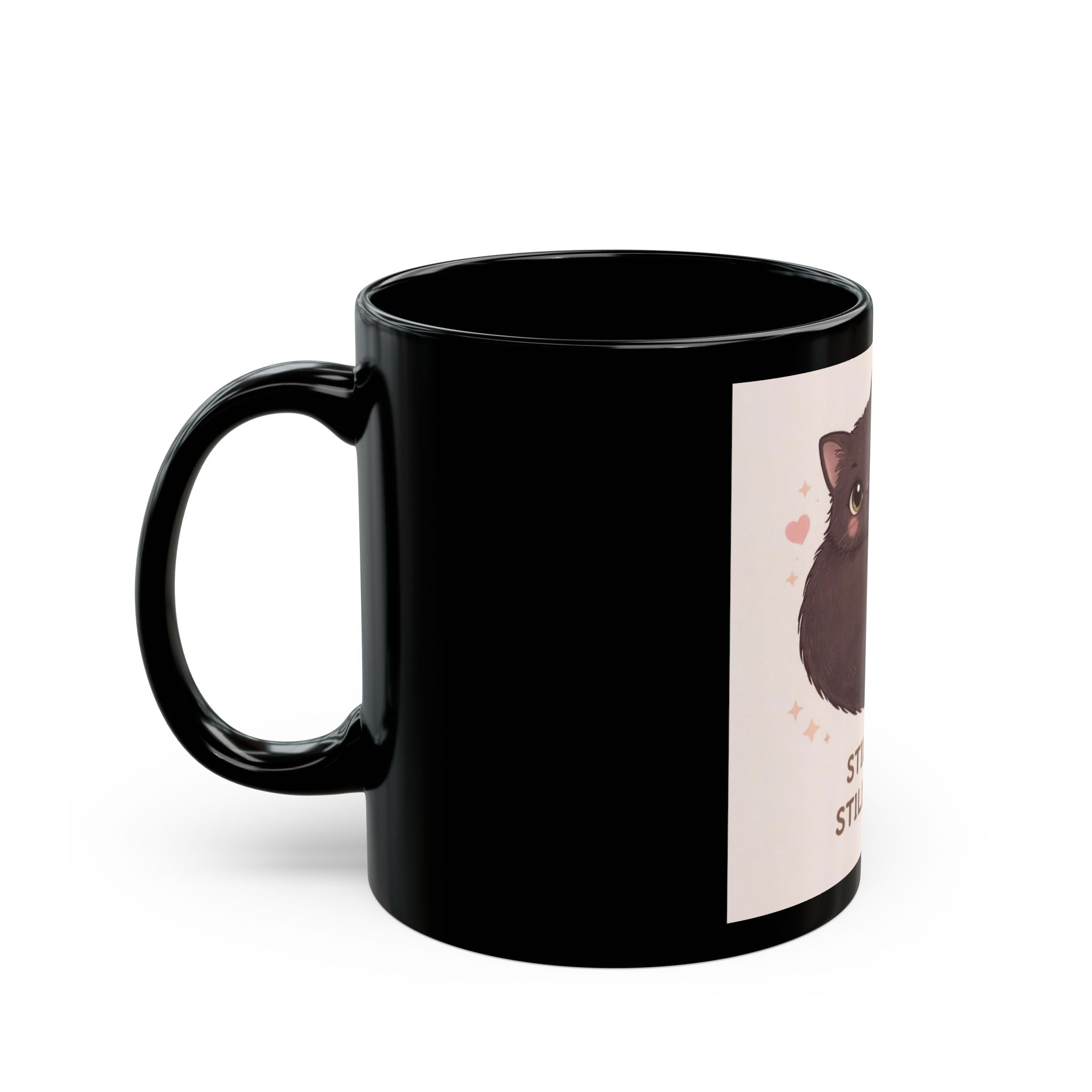 STILL SOFT. STILL LOVING Cat Black Mug 11oz