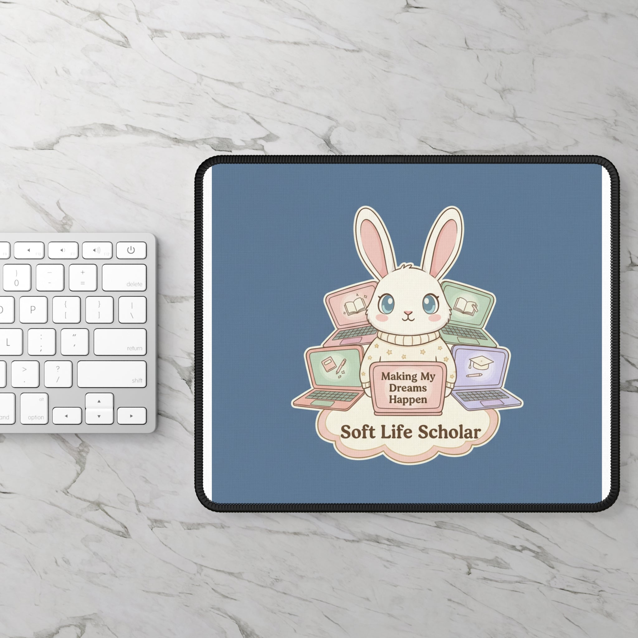Bunny Mouse Pad – Making My Dreams Happen Soft Life Schola