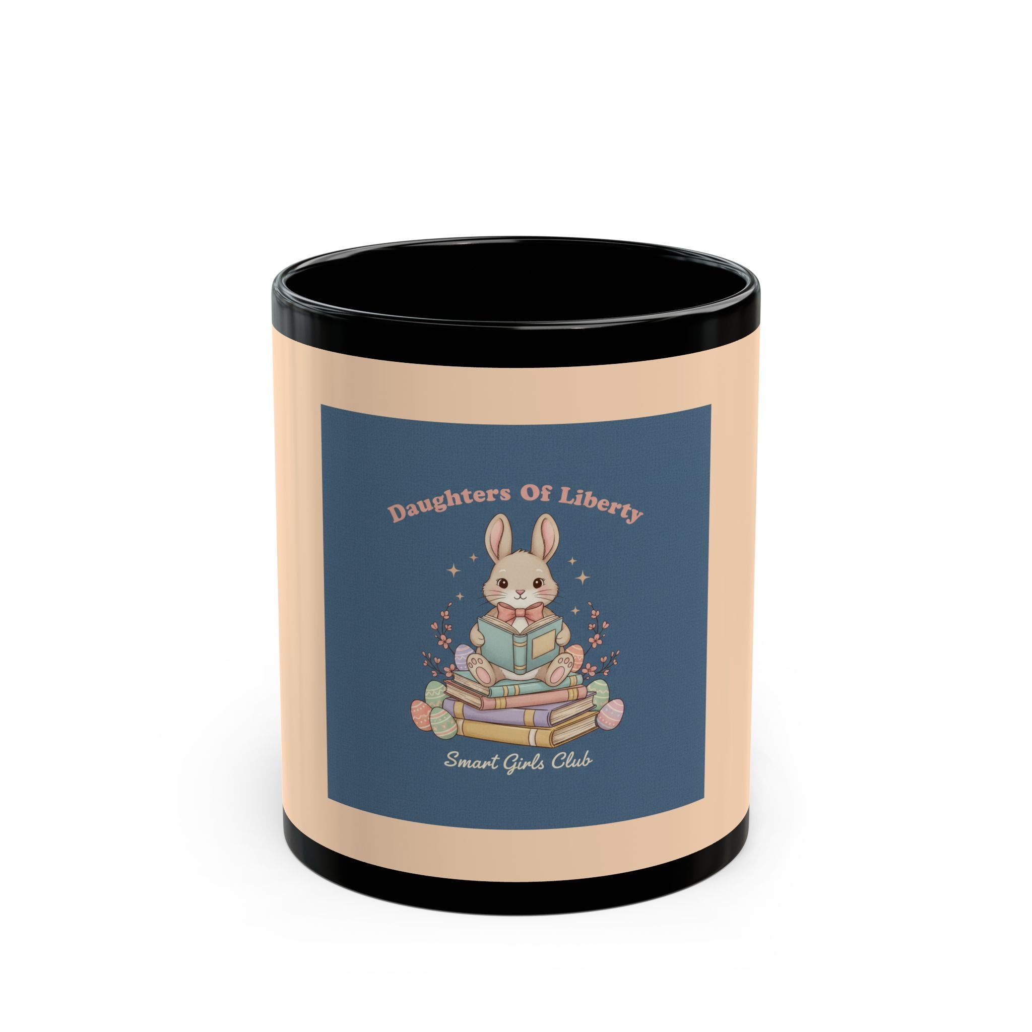 Bunny Black Mug 11oz – Daughters of Liberty Smart Girls Club