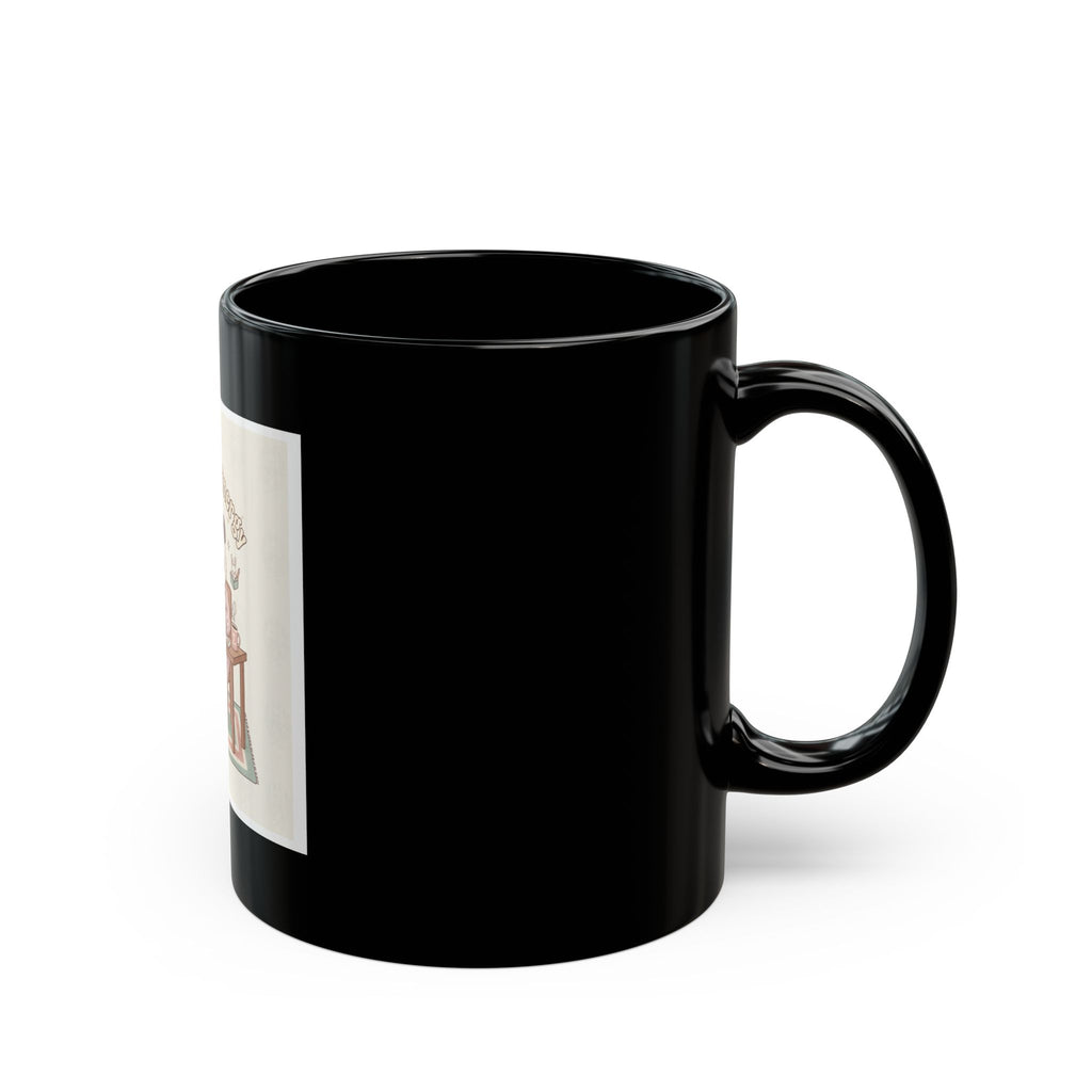 Big Brain Energy Panda Black Mug 11oz