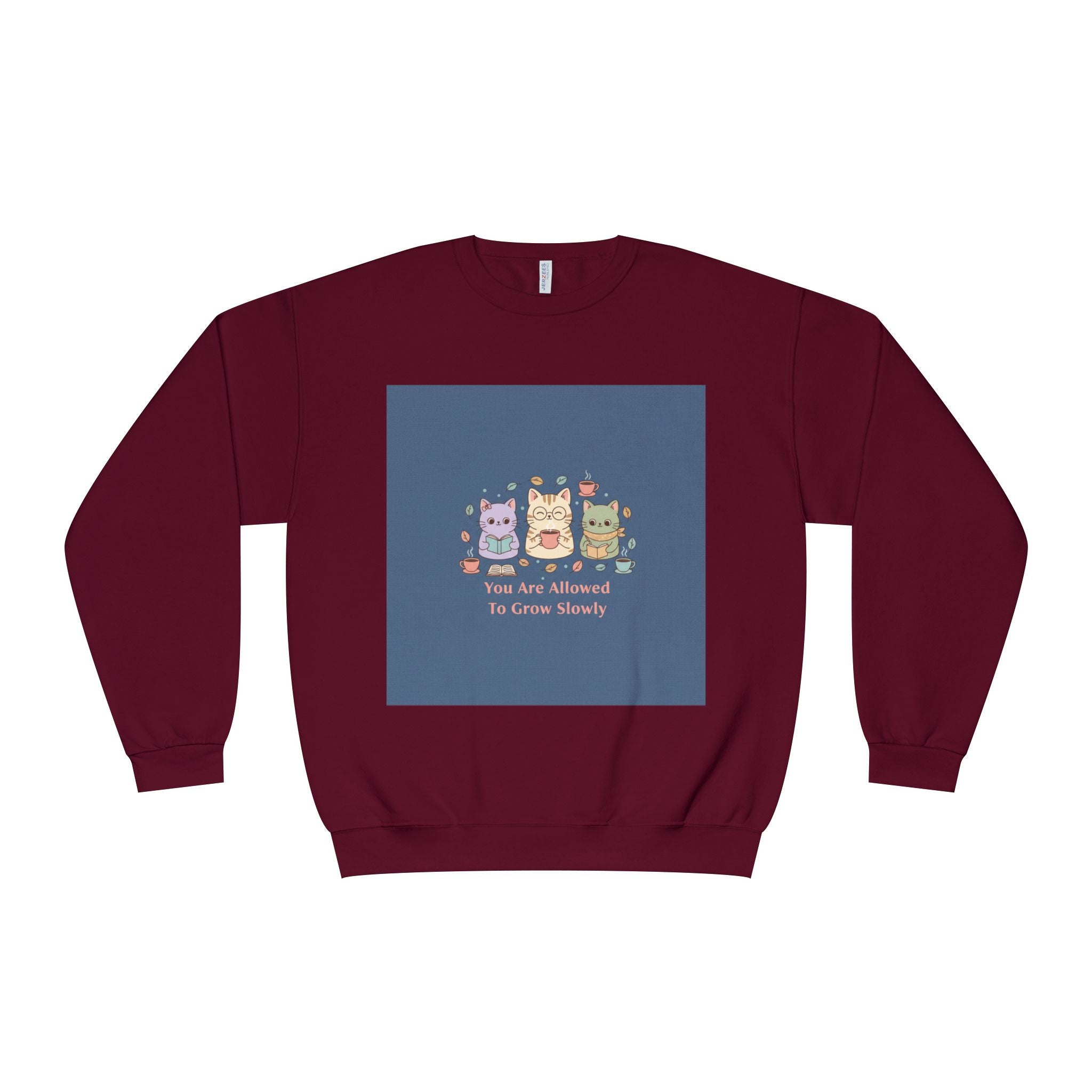 Cats With Glasses Crewneck Sweatshirt – You Are Allowed to Grow Slowly