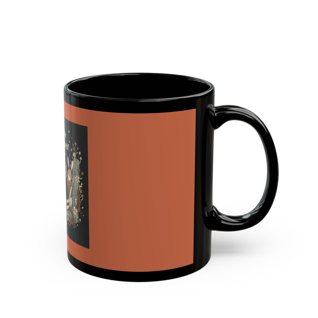 Bunny Black Mug 11oz – Be Gentle With Yourself