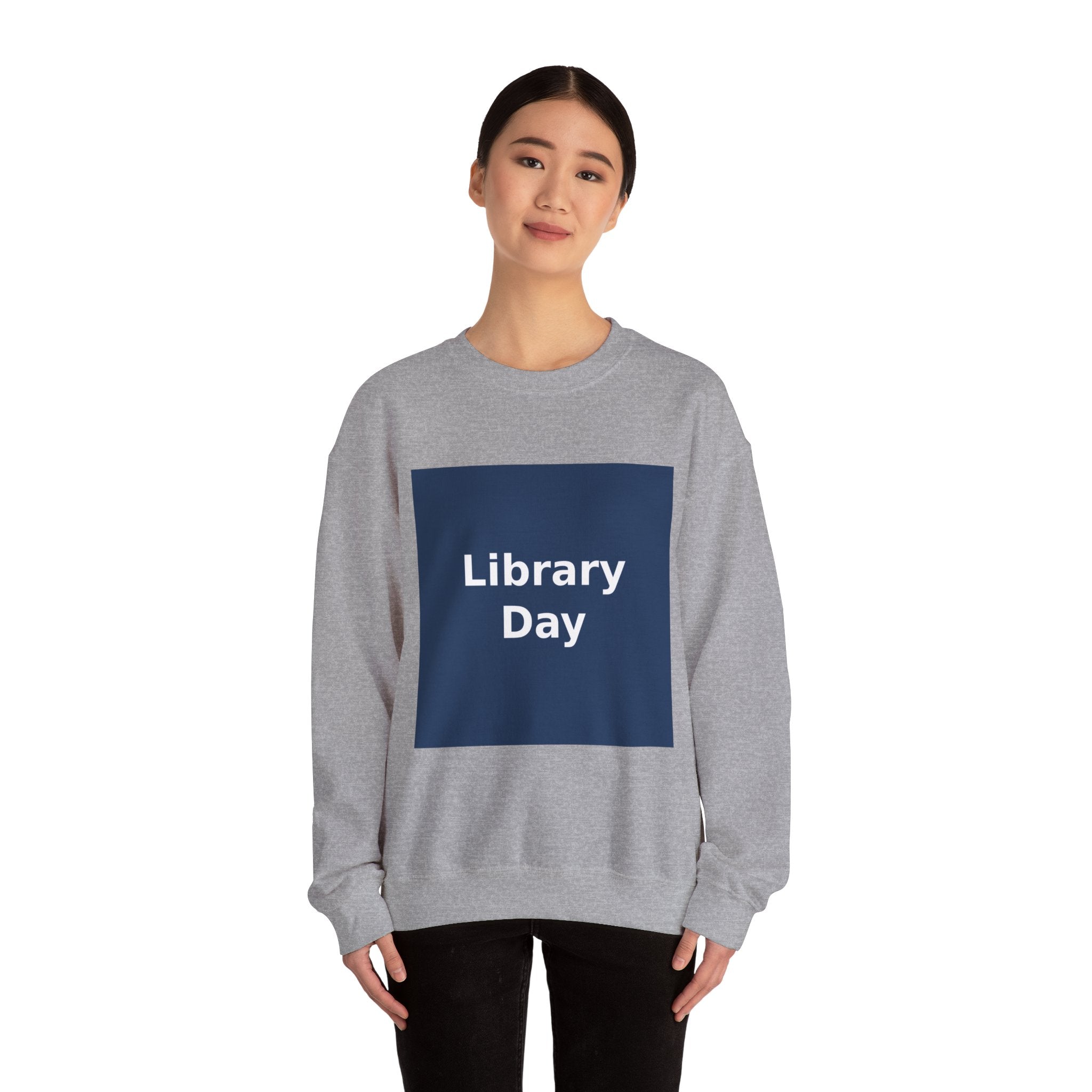 "Library Day" Black Cat Crewneck | College Girl Gift | Fashion | KayKay Classics
