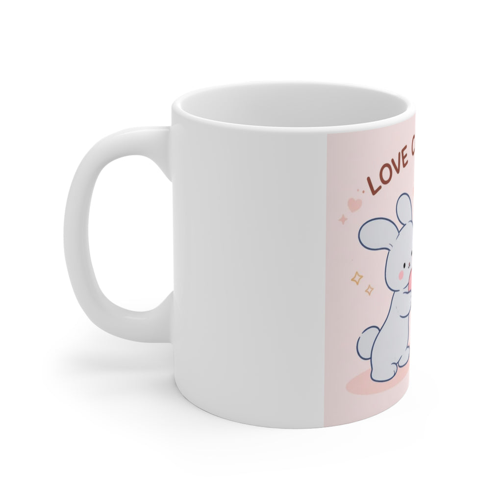 LOVE CAN BE SOFT Rabbit, cat Mug 11oz