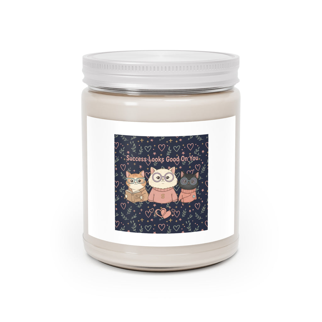 Cats With Glasses Scented Candle – Success Looks Good on You