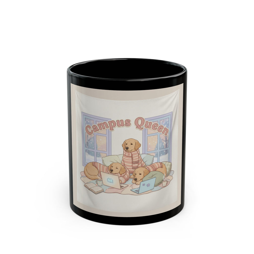 Campus Queen Dogs Black Mug 11oz