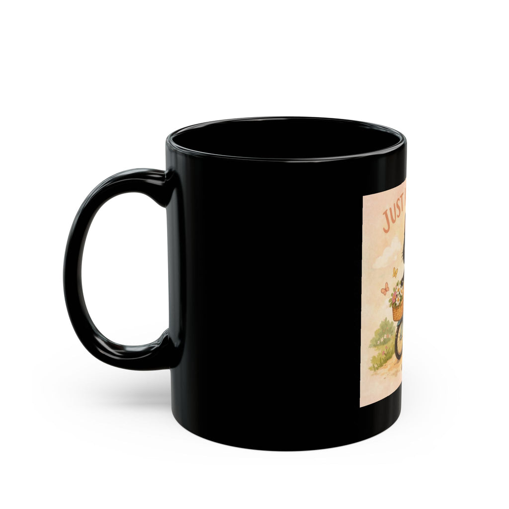 JUST KEEP GOING Black Mug