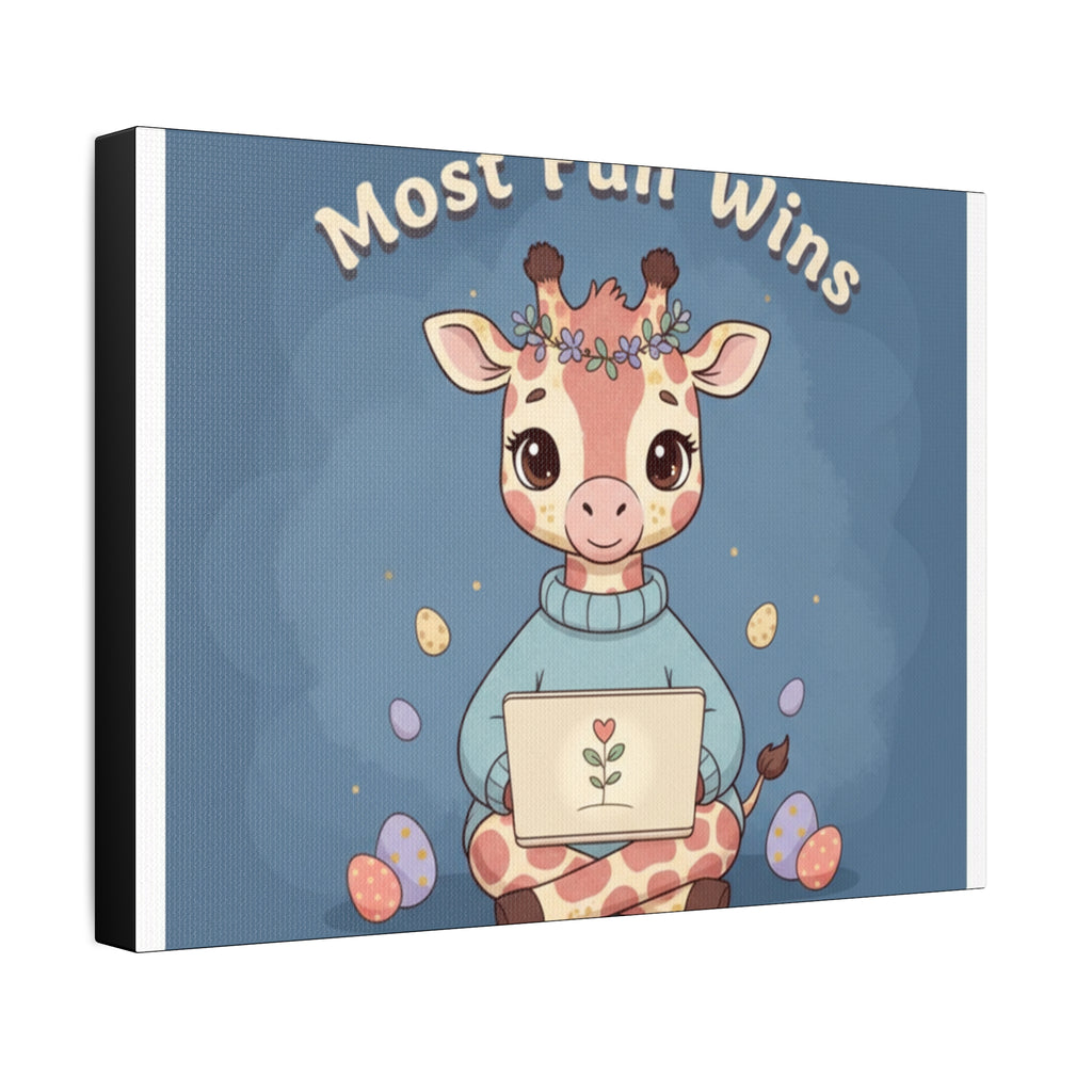 Giraffe Canvas Print – Most Fun Wins