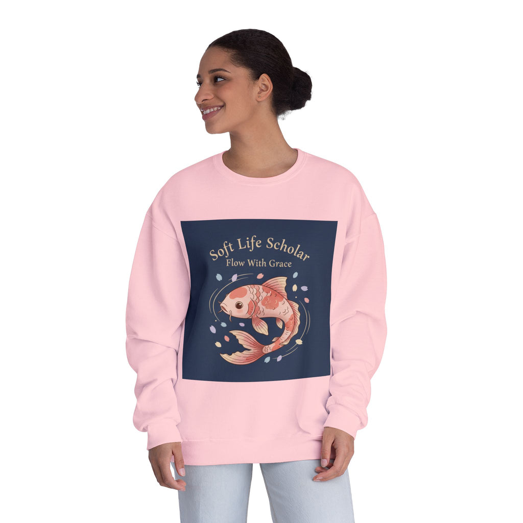 Koi Crewneck Sweatshirt – Soft Life Scholar Flow With Grace
