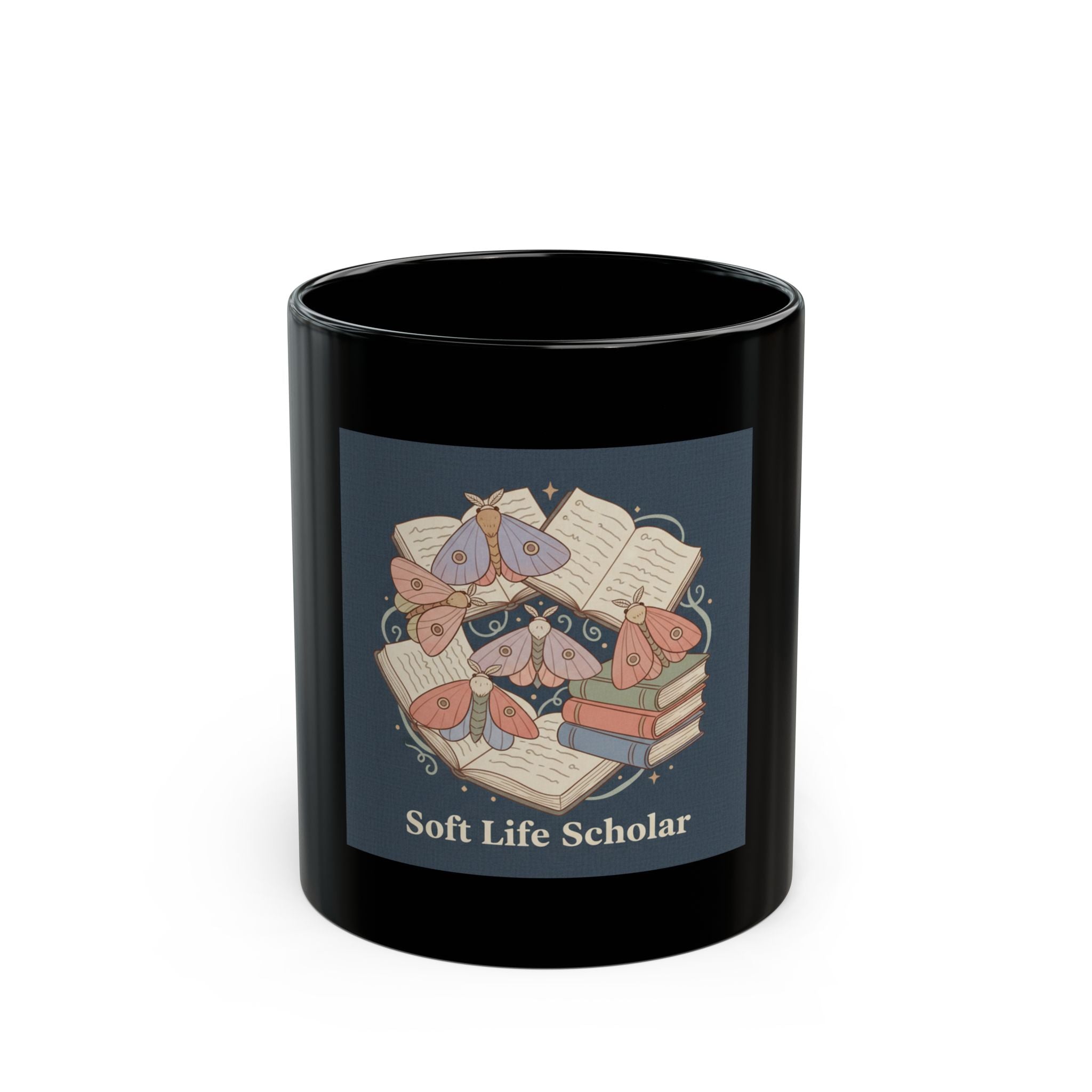 soft life scholar square Black Mug 11oz