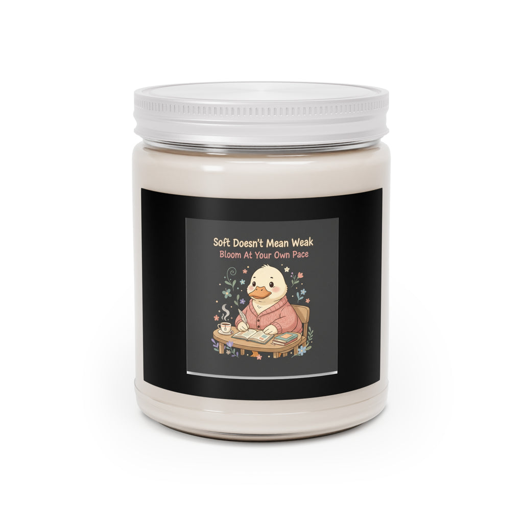 Duck In A Cardigan Scented Candle – Soft Doesnt Mean Weak Bloom at Your Own