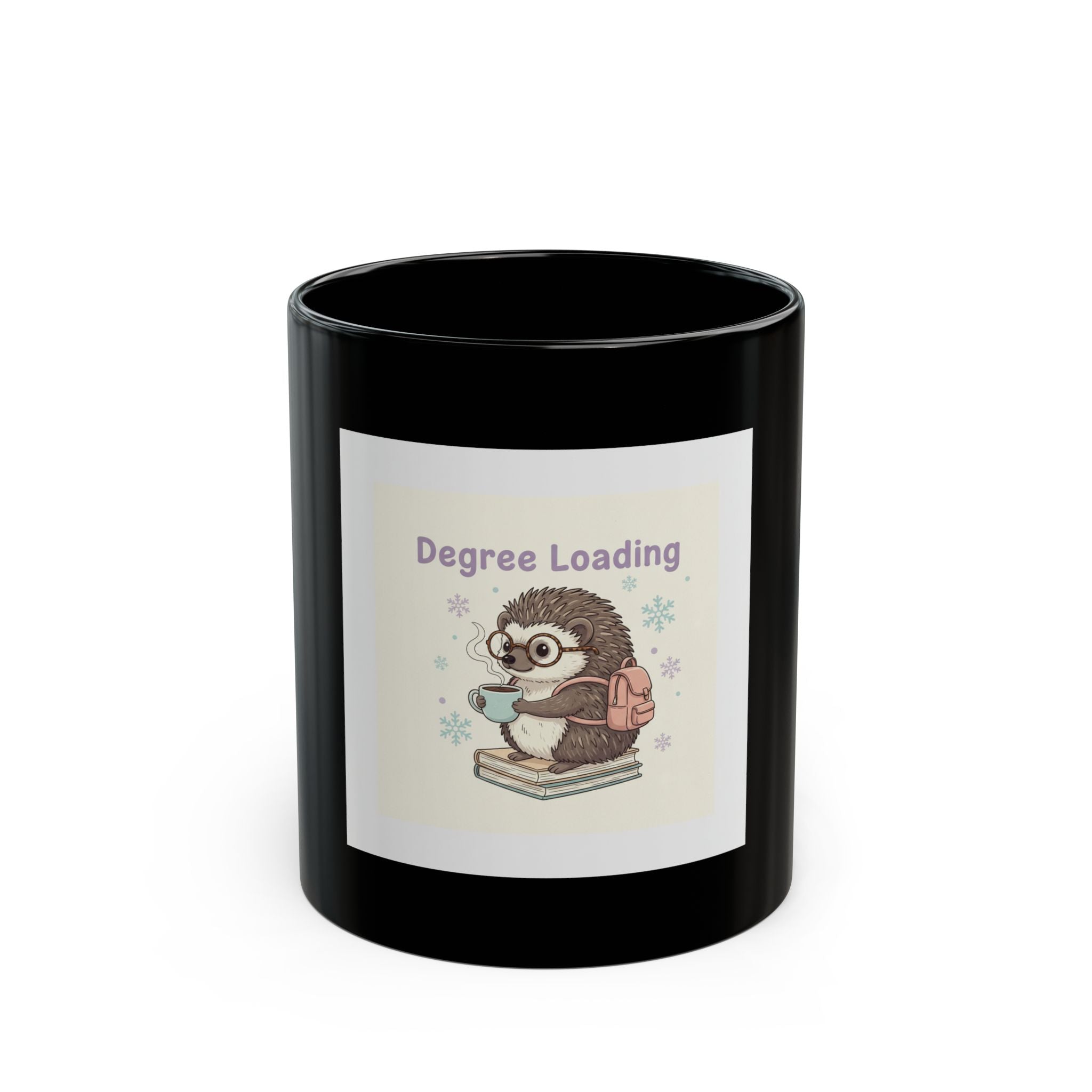 Degree Loading Hedgehog Black Mug 11oz