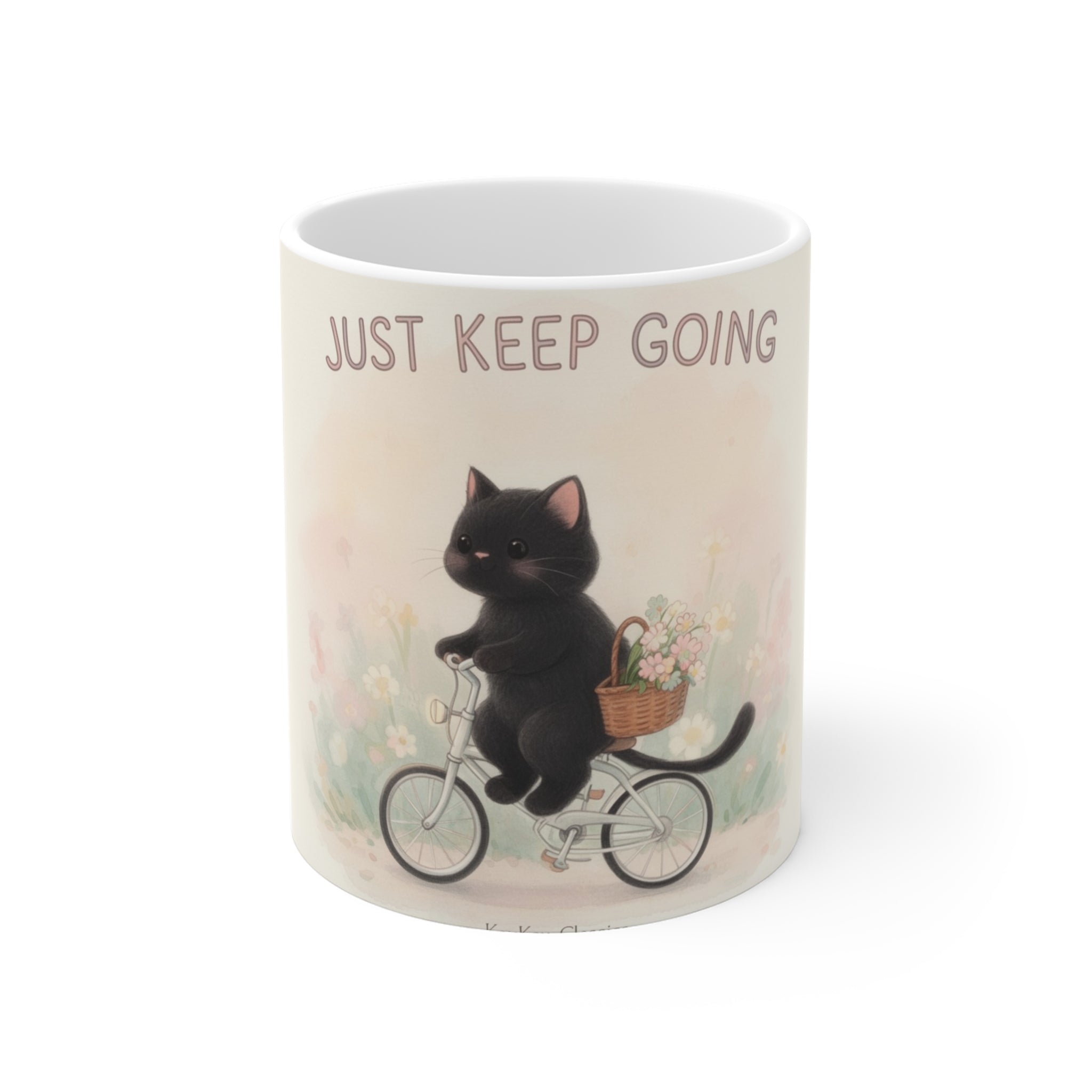 JUST KEEP GOING Cat Mug 11oz