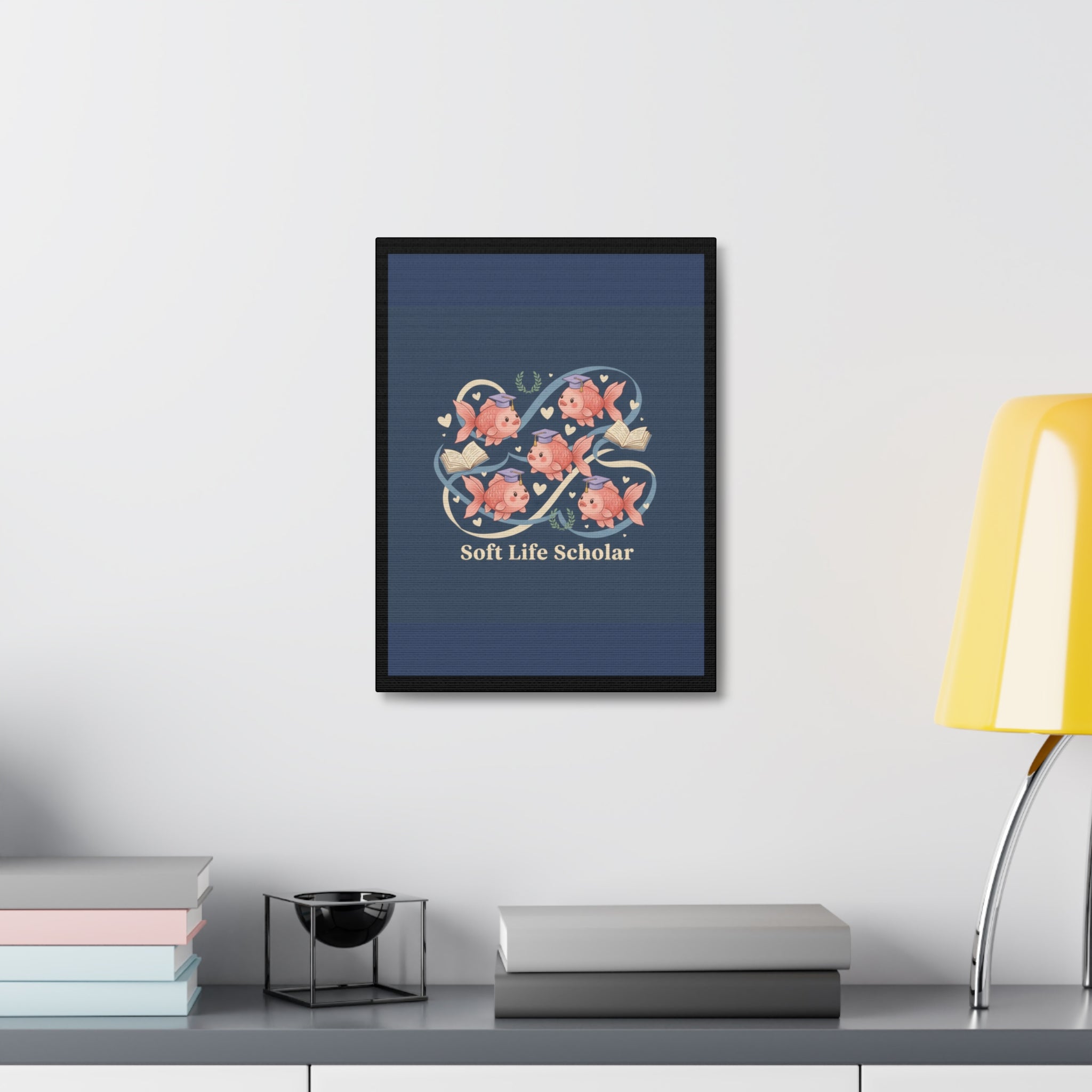 Soft Life Scholar Goldfish Canvas
