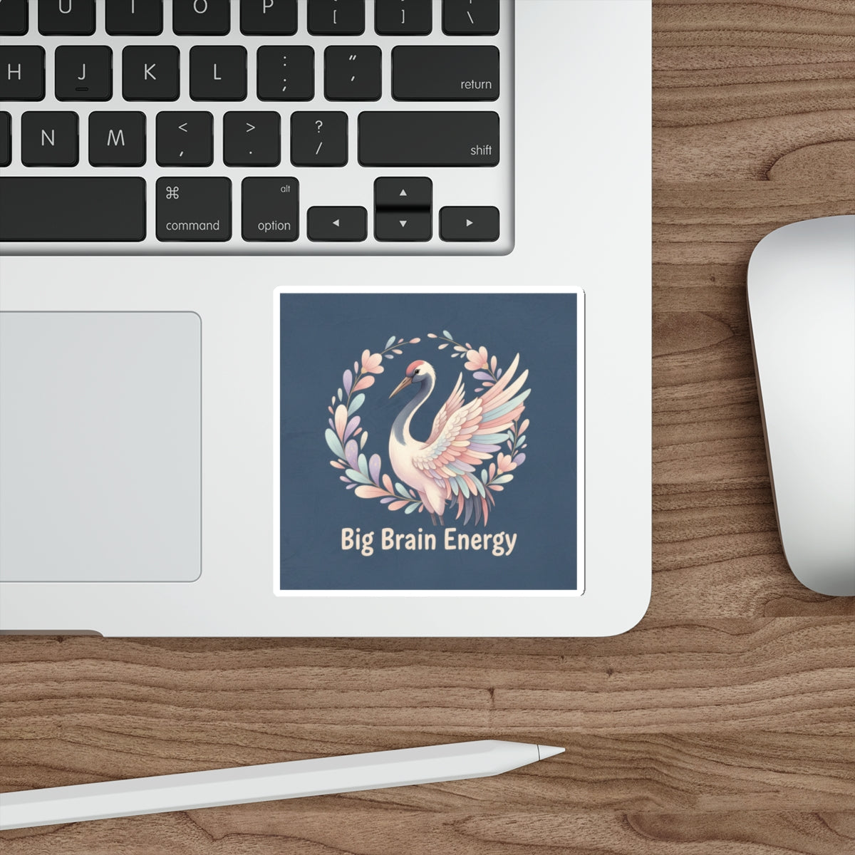 Crane Die-Cut Sticker – Big Brain Energy