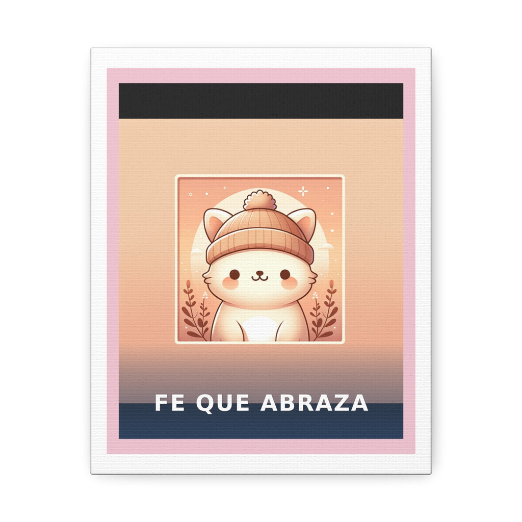 "Fe que abraza" Black Cat Canvas | College Girl Gift | Fashion | KayKay Classics