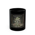 Bloom at Your Own Pace Black cat Black Mug 11oz