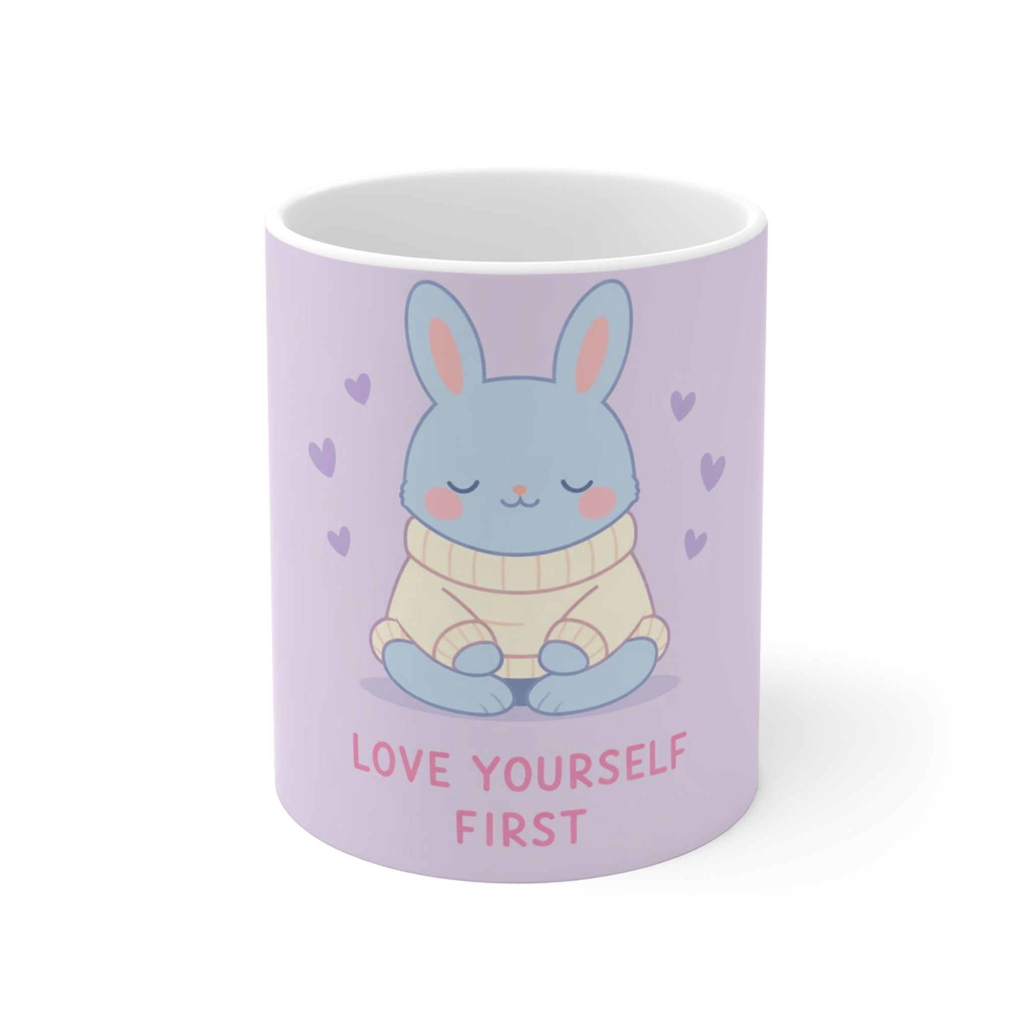 "LOVE YOURSELF FIRST" Black Cat Mug | Trendy Gift for Her | Drinkware | KayKay Classics